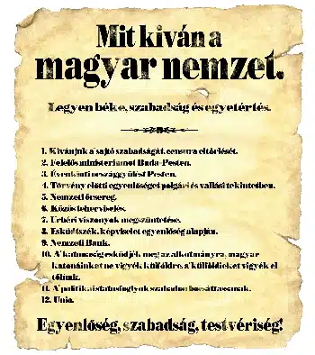 Mit kíván a Magyar Nemzet - 1848-03-15